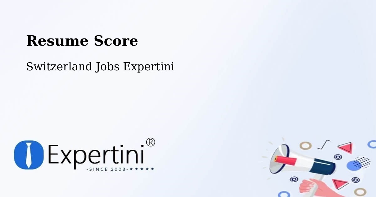 Resume Score & Job Description Match Tool – Thun - Switzerland Jobs Expertini